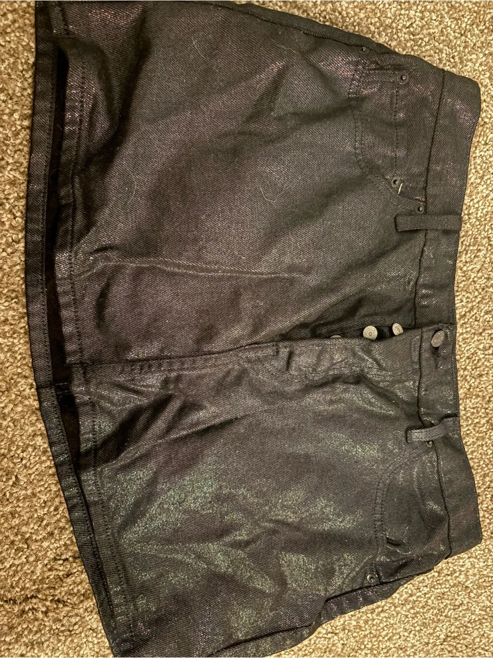 Levi's Iridescent Black Mini Skirt